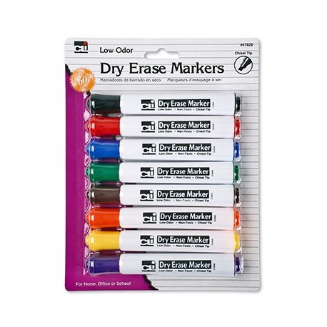 Dry Erase Marker, Chisel Tip 8 ct.