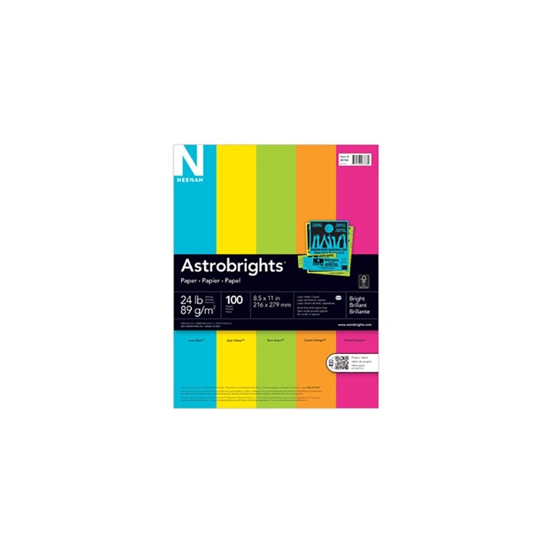 ASTROBRIGHTS Copy Paper, Bright 100 sheets