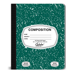 Composition Book, Green Cover 100 sheet