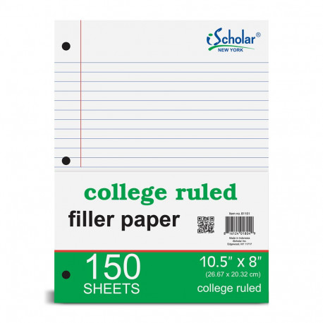 Filler Paper College Ruled, 150 ct.