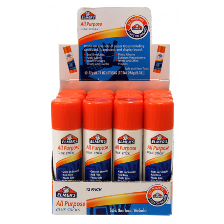 Elmer's All Purpose Glue Stick 0.77 oz Dozen Elmer's All Purpose Glue Stick 0.77 oz Dozen