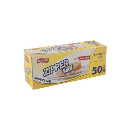 Zipper Seal Sandwich Storage Bags, 50 ct.