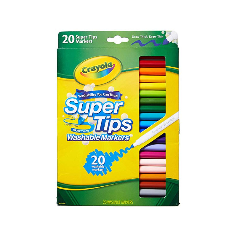 Washable Super Tip Marker 20 ct. - Schoolbox Kits