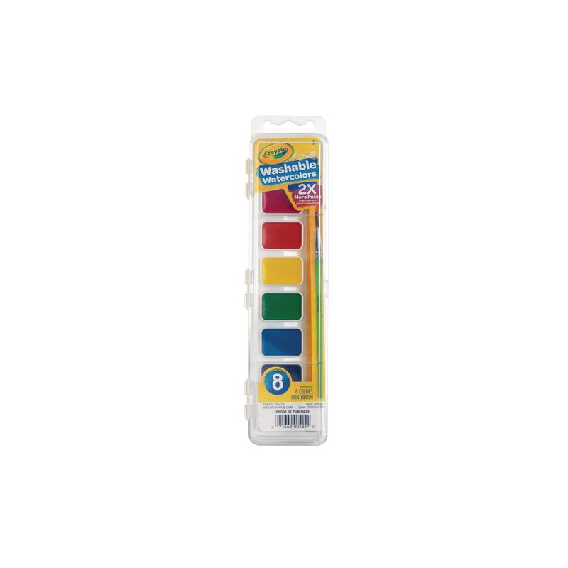 Crayola Washable Watercolors, 8 Colors