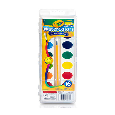 Crayola Washable Watercolors, 16 Colors