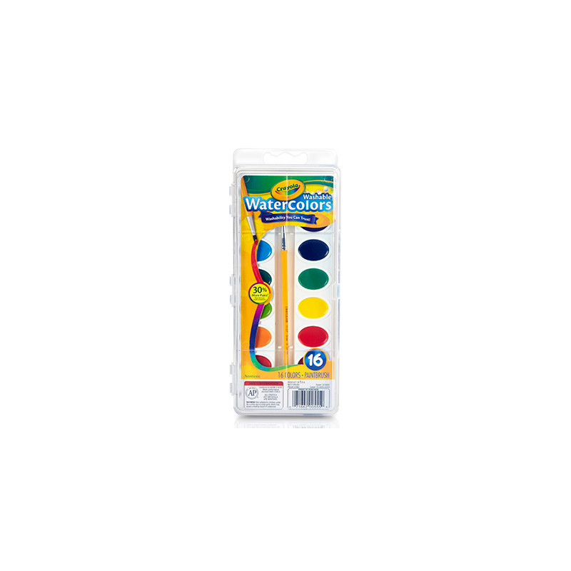 Crayola Washable Watercolors, 16 Colors