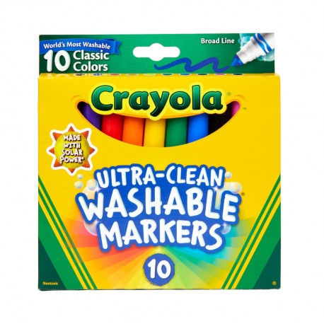 Crayola Ultraclean Broadline Washable Markers, 10 ct