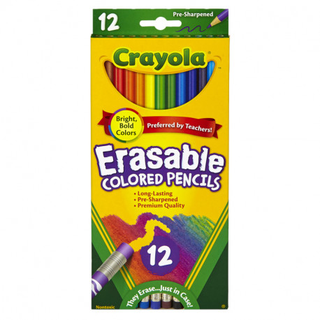 Crayola Erasable Colored Pencils, 12 ct