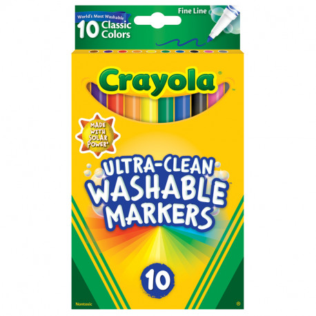 Crayola Washable Markers Classic Fine 10 ct