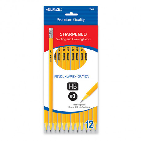 Premium Yellow Pencils Pre-sharpened 12ct