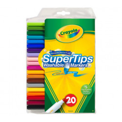 Washable Super Tip Marker, 20 ct