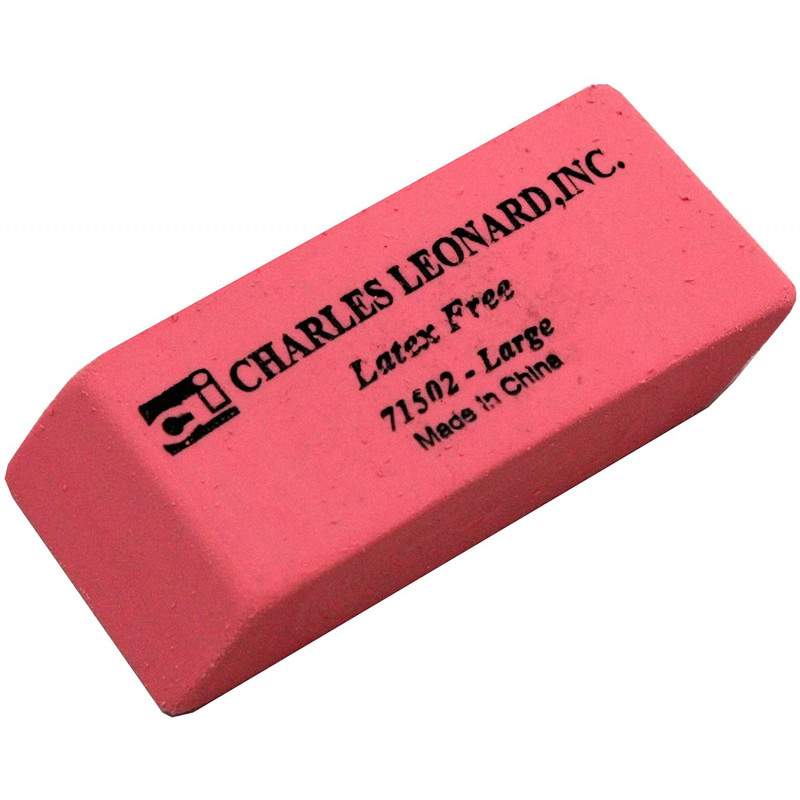 Large Pink Wedge Eraser - each