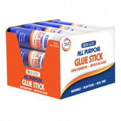 Clear Glue Sticks 0.70 ounce dozen box