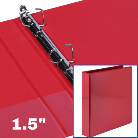 View Binder D-Ring 1.5" Red