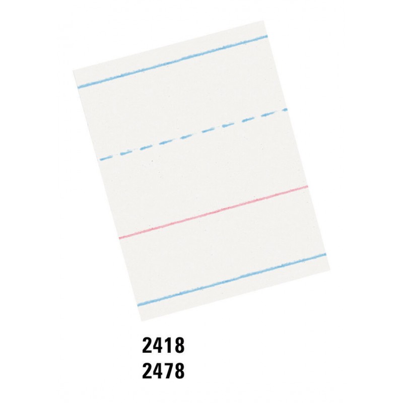 Pacon Multi-Program Handwriting Papers, Zaner-Bloser (K), 10 1/2" x 8", 1 1/8" long, Ream