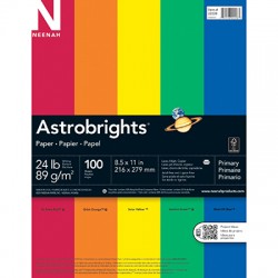 ASTROBRIGHTS Copy Paper, Primary 100 sheets