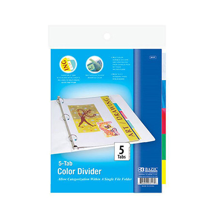 5 Tab Index Poly Dividers