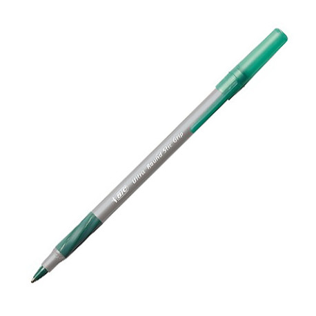 Ultra Round Stic Grip Green Pen, Each